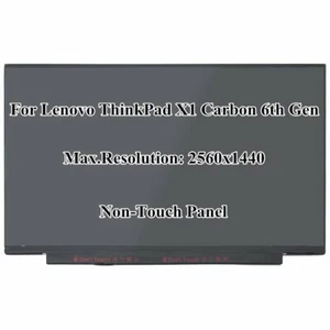 Conjunto de pantalla táctil LCD Lenovo ThinkPad X1 de carbono de 14,0" 6ta generación WQHD IPS LCD - Imagen 1 de 4