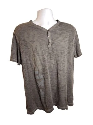 Express Mens XL Gray Henley TShirt Button Front Number 30 Design Gorpcore - Image 1 of 4