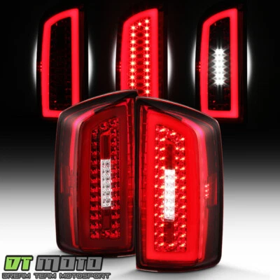 2007-2008 Dodge Ram 1500 2500 3500 Red Clear LED [Light Tube] Tail Lights Lamps - Image 1 of 4