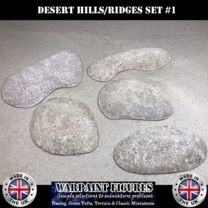 WPF -Desert Hills Terrain Sets Hand Made -Bolt Action|WW2|15mm|28mm|6mm Wargames - Picture 1 of 6