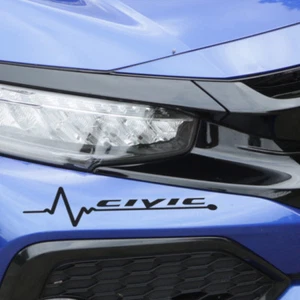2X Heartbeat Graphic for Honda Civic Truck Car Automotive Decal Vinyl Sticker - Picture 1 of 8