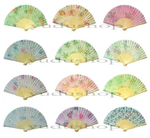 50 x Handfächer aus Stoff und Holz Umsatzbringer - Bild 1 von 2