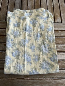 Laura Ashley Floral Pillowcase Set 1 Pr Yellow Blue Soft Cotton Vtg 80s 90s - Picture 1 of 3