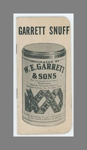 Cuaderno de notas de colección Garrett's Sweet Snuff publicidad sobre tabaco - Imagen 1 de 3