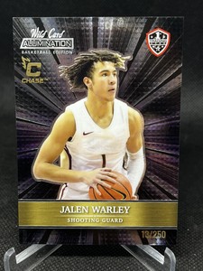2022 WILD CARD ALUMINATION BASKETBALL JALEN WARLEY 1ST RC BLACK  ABC-33 /250 SP