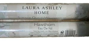 LAURA ASHLEY Wallpaper Bundle X 2 - HAWTHORN Eau De Nil Floral - W082390-A/I - Picture 1 of 7