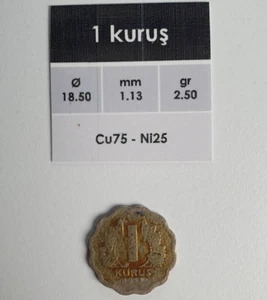 1 Kurus 1939 Turkish - Bild 1 von 2