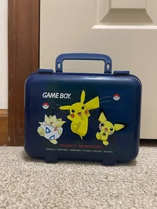 Japanese Nintendo Game Boy Pocket Monsters Pokemon Navy Blue Plastic Case - Picture 1 of 4