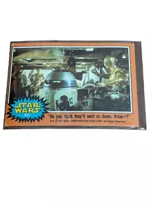 Tarjeta coleccionable Star Wars Topps Series Orange Border 1977 #271 MELT US R2? - Imagen 1 de 4