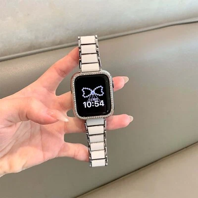 Para Apple Watch Ultra Series 10 9 8 7 6 SE 3 correas de joyería con estuche de diamantes Foto 1 de 3
