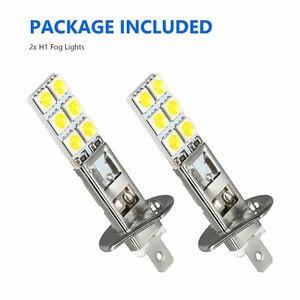 2X H1-12SMD-5050 6000K Super White 55W LED Headlight-Bulbs Kit Fog Driving Light - Picture 1 of 12