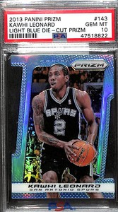 2013 Panini Prizm #143 Kawhi Leonard Prizms Light Blue PSA 10 Gem Mint