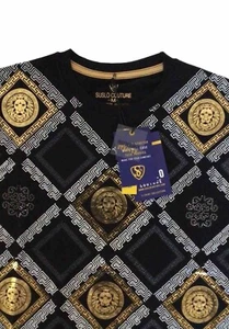 Men's Beautiful Cotton Rhinestone T Shirt,Italian Style,Stretch S to 2XL.…A26. - Picture 1 of 15