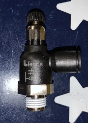 PARKER LEGRIS 7065 56 11 Meter-Out Flow Control  1/4 PTC x 1/8” MNPT Reg KP25921 - Image 1 of 4