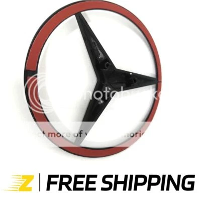 Zeomoto for AMG GLC300 SUV Mercedes X253 GLOSS BLACK Star Emblem Rear Trunk Lid - Image 1 of 4