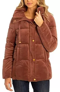 *Neu mit Etikett* Isaac Mizrahi Damen Samt gefütterte Jacke (Dusty Mauve, Größe L) - Bild 1 von 3