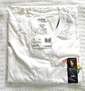 POLO RALPH LAUREN White Printed Short Sleeve Crew (LARGE) - Picture 1 of 5