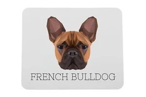 Franse buldog geometrische onderlegger Art-Dog - Afbeelding 1 van 4