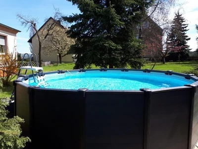 18.000 Liter Intex Pool mit Pumpe, Saugroboter Intex Super günstig  - Bild 1 von 4