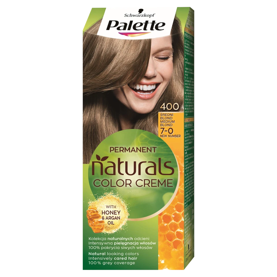 Palette Permanent Naturals Color Creme Dauerhafte Haarfarbe 400 7-0 Mittelblond