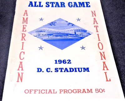 1962 MLB BASEBALL ALL STAR GAME PROGRAM VINTAGE CONDITION WASHINGTON DC SENATORS - Image 1 of 4