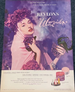 1946 Revlon Print Ad Ultra Violet erste wirklich neue Farbe seit Jahren Kosmetikanzeige - Bild 1 von 1