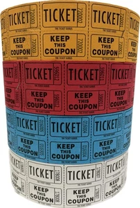 Boletos Ticket Guru-Raffle - (4 rollos de 2000 boletos dobles) 8.000 en total 50/... - Imagen 1 de 5