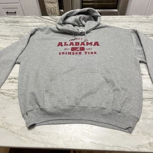 University Of Alabama Crimson Tide XXL Jerzees Hoodie grau - Bild 1 von 9