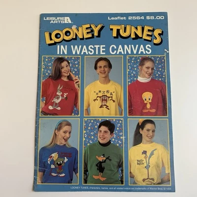 Looney Tunes in Waste Canvas Cross Stitch Book of Patterns by Leisure Arts #2564 - Image 1 of 4