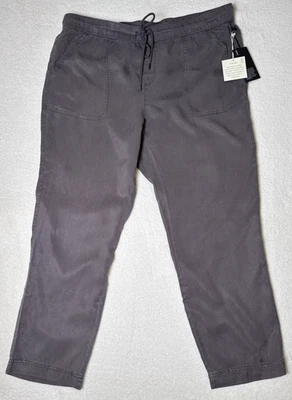 Pantalones Jones New York Mujer Talla 1X Gris Sedoso Suave Buena Drape 100% Lyocell Foto 1 de 4