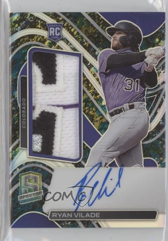 2022 Chronicles Spectra Jersey Splatter Prizm /16 Ryan Vilade Rookie Auto RC - Image 1 of 2