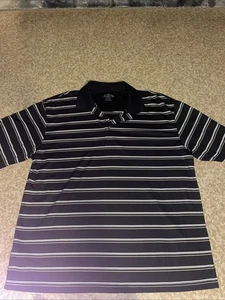 Camisa polo de golf Champions Tour para hombre a rayas con cuello manga corta azul talla XXL - Imagen 1 de 6