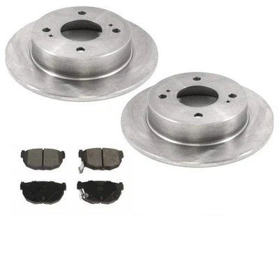 Rotores e pastilhas de freio a disco traseiros 100% novos para Nissan 240SX 1989-1998 - Imagem 1 de 4