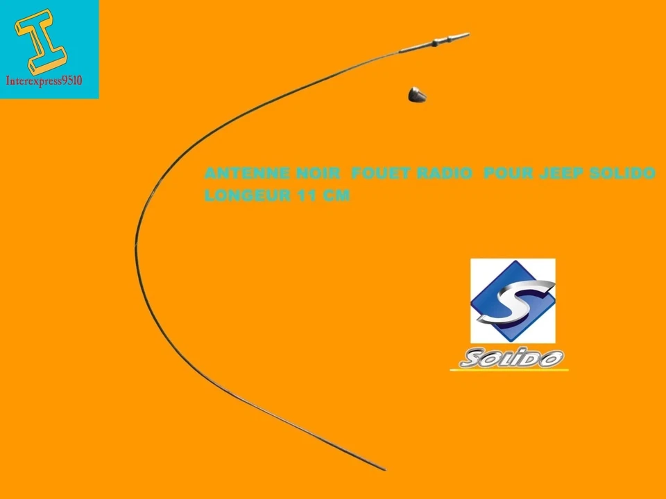 Antenne Fouet Souple noir DINKY TOYS Solido LONG 11,5 cm. - Photo 1/4