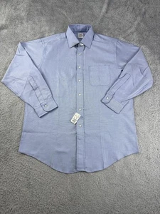 Vintage Brooks Brothers Hemd Herren 16 33 Blau Makers Micro Check USA Oxford OCBD - Bild 1 von 6