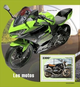 Níger - Motocicletas 2022 en estampillas - Hoja de recuerdo de estampillas - NIG220369b2 - Imagen 1 de 1
