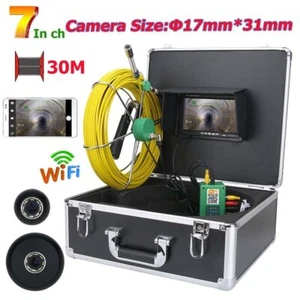 7" LCD Industrial Pipe Sewer Inspection WIFI Video Camera 30M App Real Time View - Picture 1 of 15