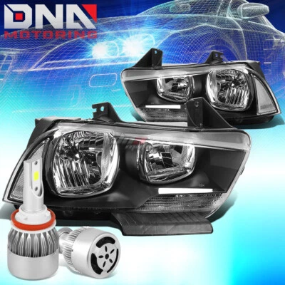 FAROL CARCAÇA PRETA + CANTO CLARO + LED BRANCO H8 HID COM VENTILADOR FIT CARREGADOR 11-14 - Imagem 1 de 4