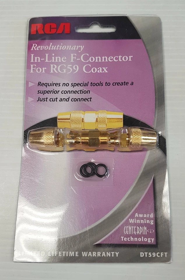 RCA Revolutionary In-Line F-Connector for RG59 Coax DT59CFT - Image 1 of 1