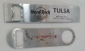 LOT of 2 Large Oversized Bottle Openers Modern ~ PUNCH & HARD ROCK ~ - Picture 1 of 2