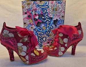 Mujer Irregular Choice Rosa Floral Brocado Abigails Terceros Zapatos 39 Nuevos en Caja. - Imagen 1 de 12