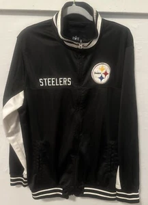 Chaqueta de bombardero Pittsburgh Steelers NFL talla 2XL blanca y negra G3 - Imagen 1 de 12