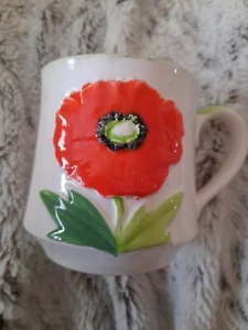 Vintage A Price Import Japan Poppy Flower Floral Coffee Tea Cup Mug Replacement - Picture 1 of 5