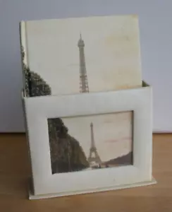 Cristin/Atria 2001 Design Cream Lined Hardbound Journal With Matching Holder - Picture 1 of 10