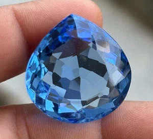 Natural Tanzanite 60.00 Ct Heart Cut Rich Blue Translucent Certified Gemstone - Picture 1 of 5
