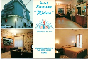 pu 141 anni 60 TRANI Hotel Ristorante Riviera - non VG - Ed.Iride Bari - Imagen 1 de 1