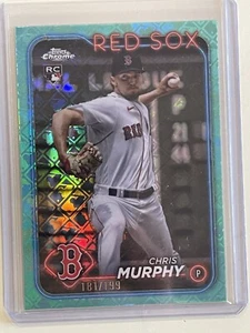 2024 Topps Chrome Logofractor CHRIS MURPHY RC Aqua No. 47 #d/199 Red Sox - Picture 1 of 2