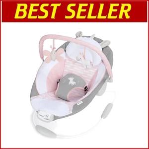 Calm Baby Bouncer with Unicorn Headrest & Removable Toy Bar - Machine Washable - Picture 1 of 11
