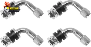 4Pcs Tyre Valve Stem, 90 Degree Angled Bolt-In Valve Stems for Car Motorcycle Ty - Picture 1 of 12