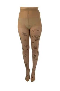 Pamela Mann Tattoo Sailor Girl Tights - Picture 1 of 3